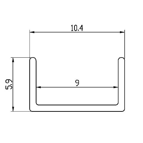 10x6CM Aluminum U Channels