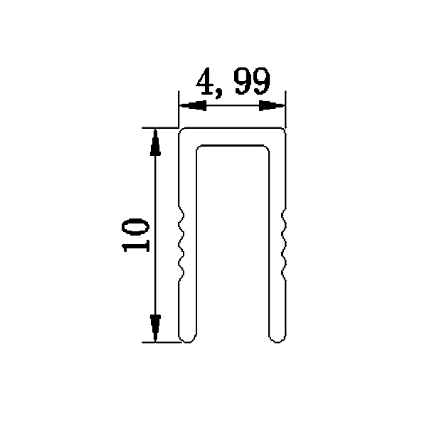 5x10CM Aluminum U Channels