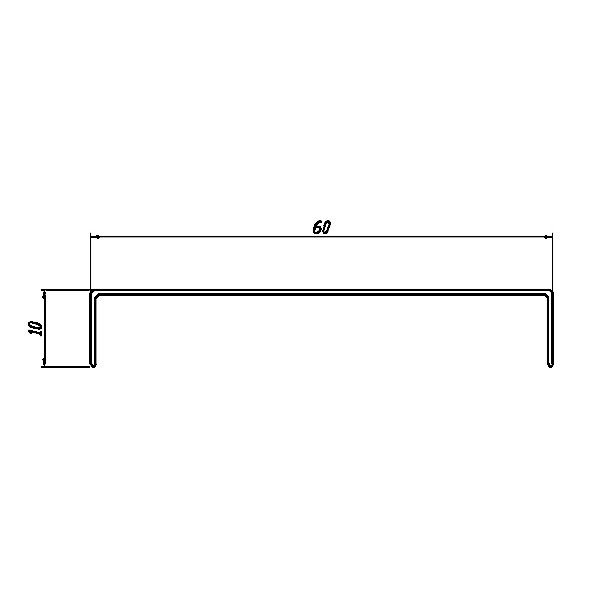 60x10 Aluminum U Channels