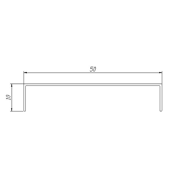 50x10 Aluminum U Channels