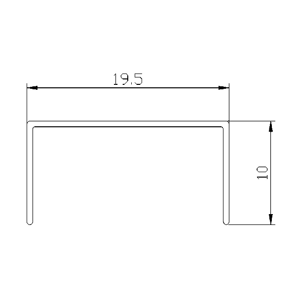 20x10 Aluminum U Channels