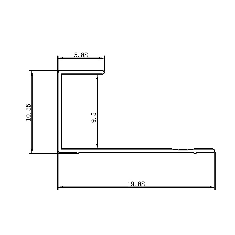 20x9.5CM Aluminum Siding J Channel