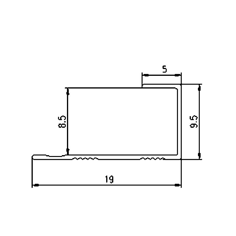19x8.5CM Aluminum Siding J Channel