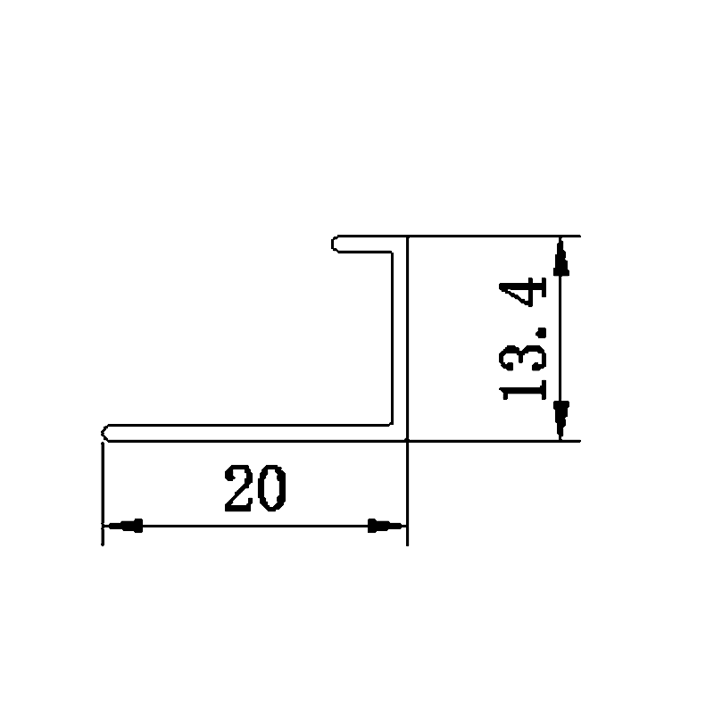 20x13CM Aluminum J Channel