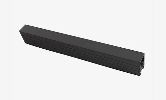 Black anodizing finish on aluminum trim profile