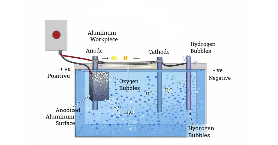 How the anodized aluminum coloring process works