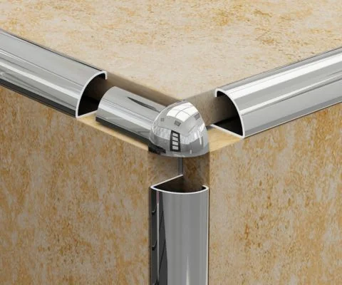 Completing corners and connections for tile edge trim