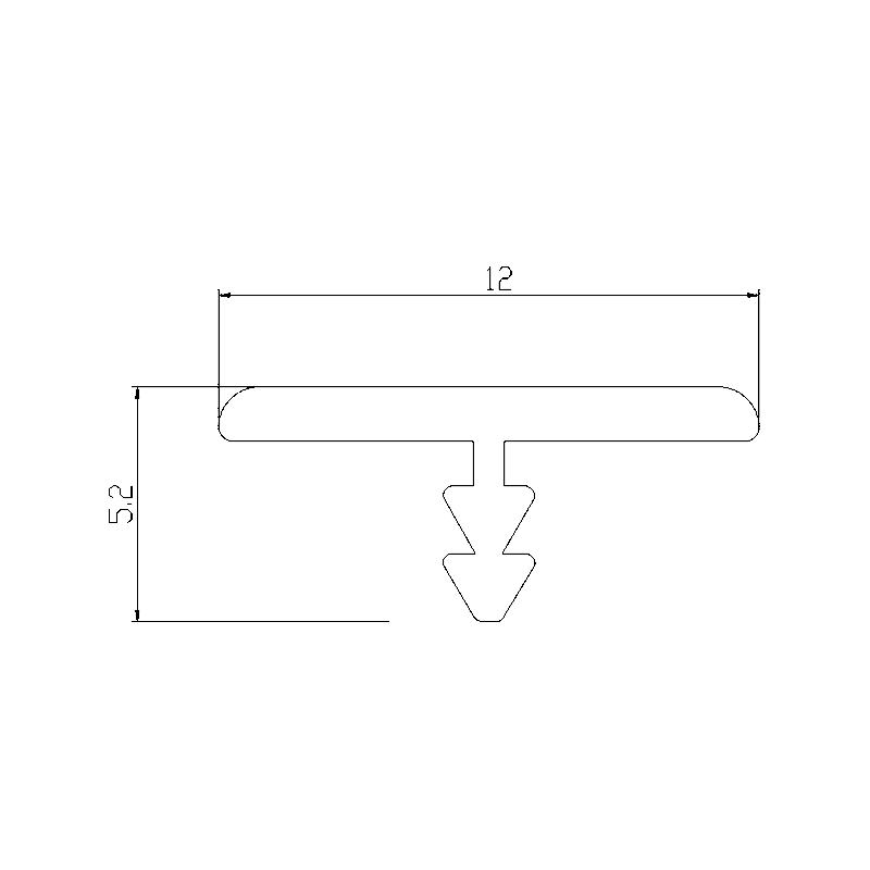 5.2x12MM Aluminum T Trim