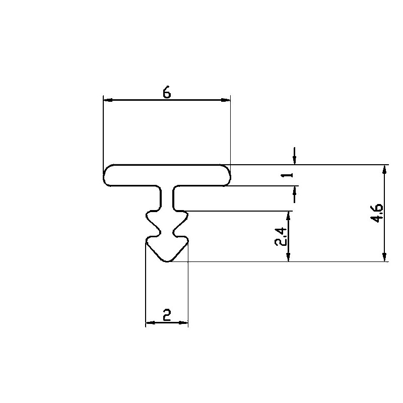4.6x6MM Aluminum T Trim