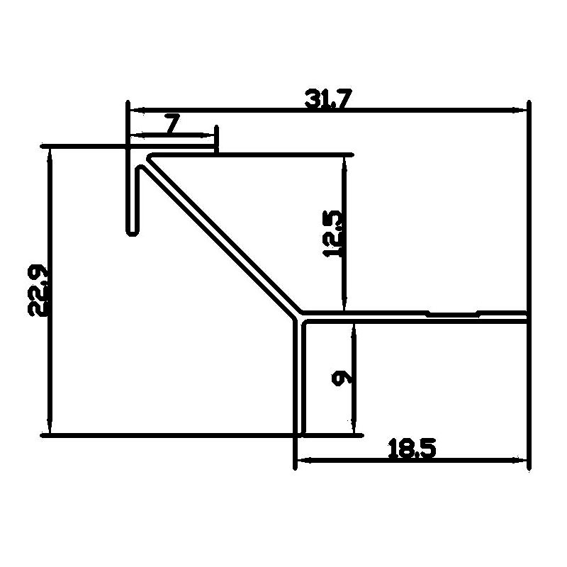 12.5MM Arrow Outside corner trim