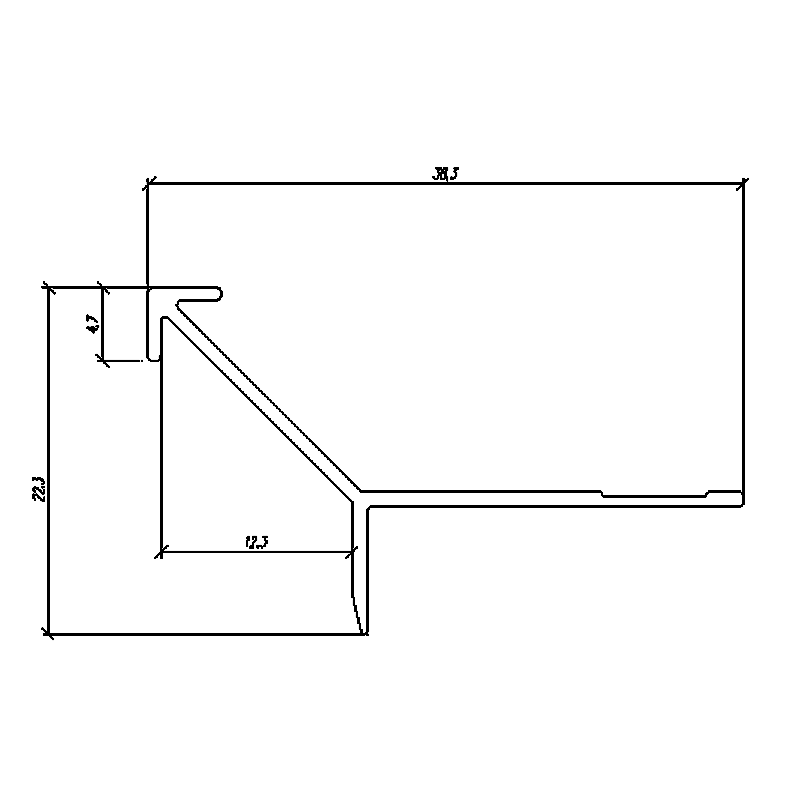 12MM Arrow Outside Corner Trim