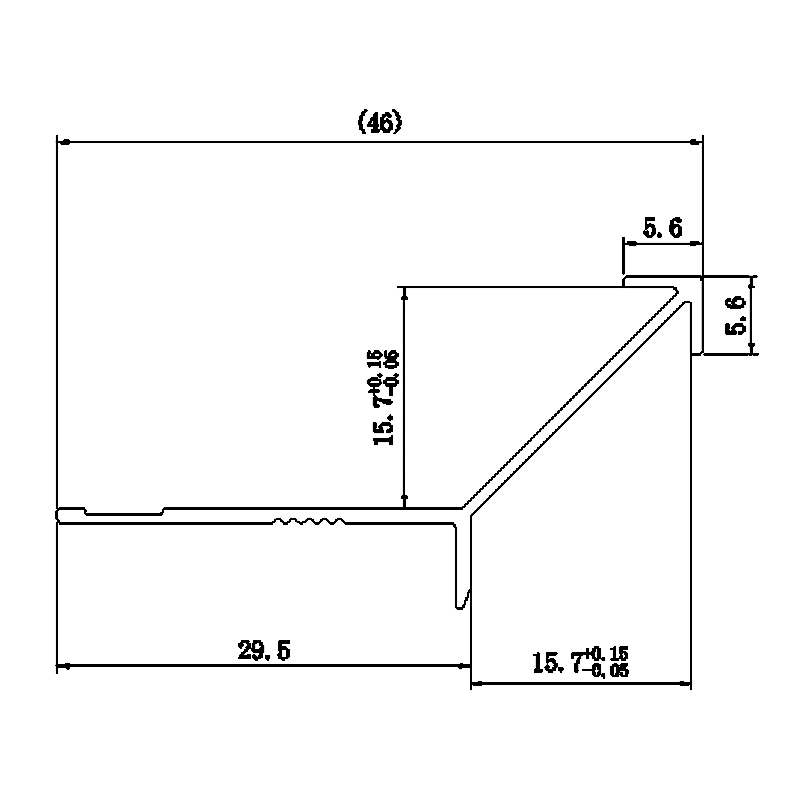 15.7MM Arrow Outside corner trim