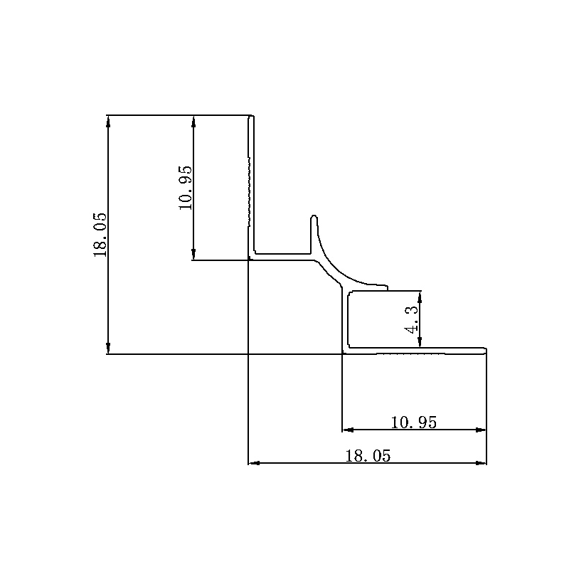 4.3MM Double-Channel Internal Corner Wall Panel Trim