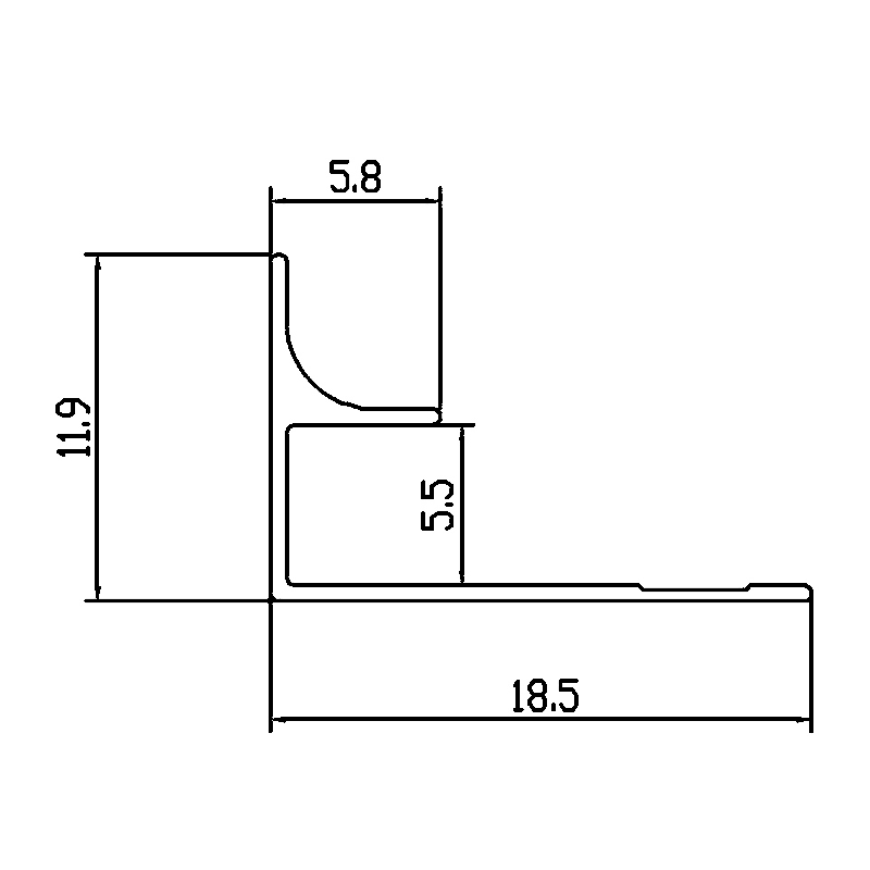 5.5MM Double-Channel Internal Corner Wall Panel Trim