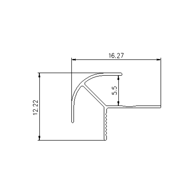 5.5MM Radiused Outside Corner Trim