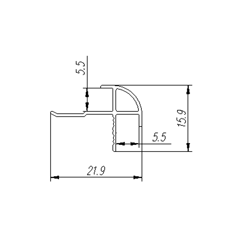 5.5MM Semicircular Outside Corner Trim
