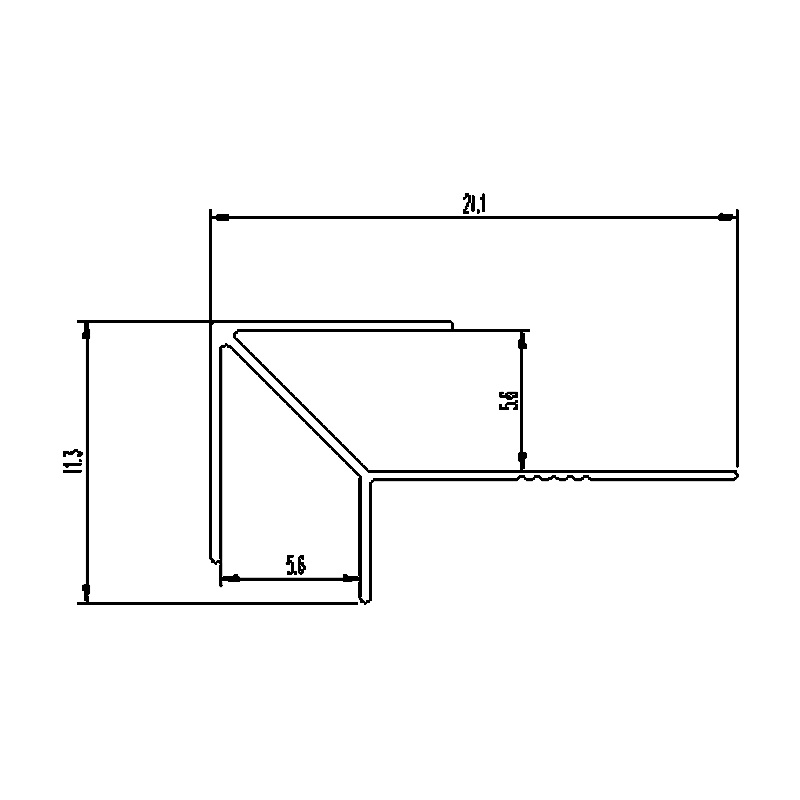 5.6MM Arrow Outside Corner Trim