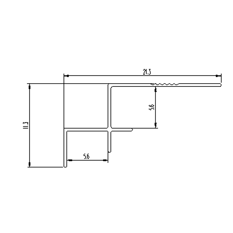 5.6MM Wall Panel Flanged Inside Corner Trim