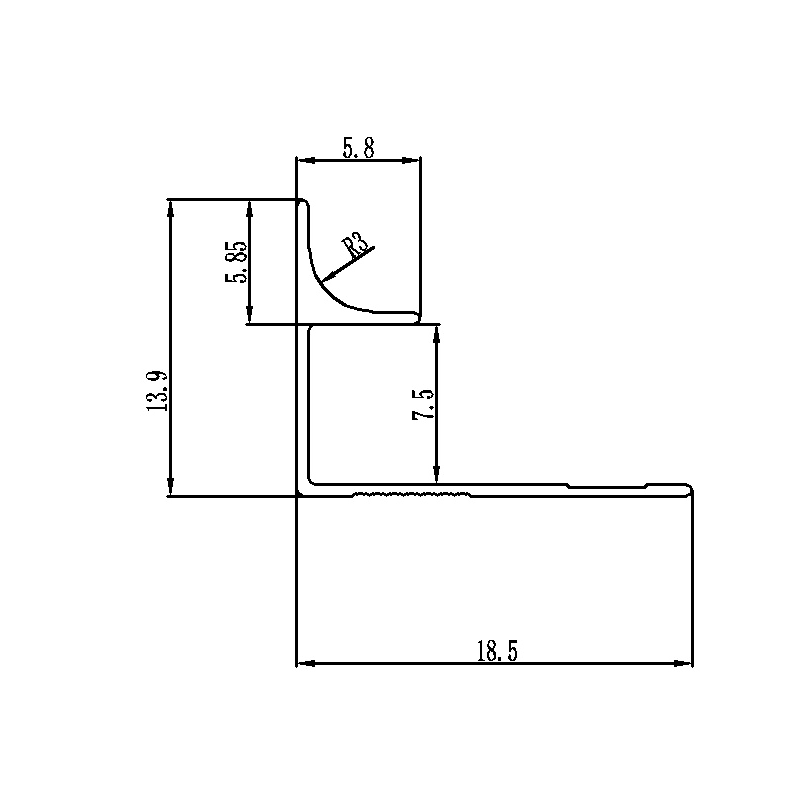 7.5MM Double-Channel Internal Corner Wall Panel Trim