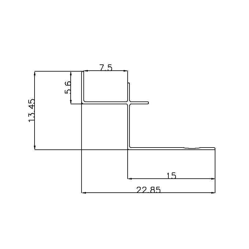 7.5MM Wall Panel Flanged Inside Corner Trim