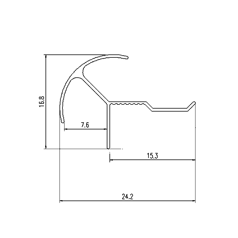 7.6MM Radiused Outside Corner Trim