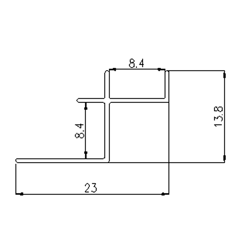 8.4MM Wall Panel Flanged Inside Corner Trim