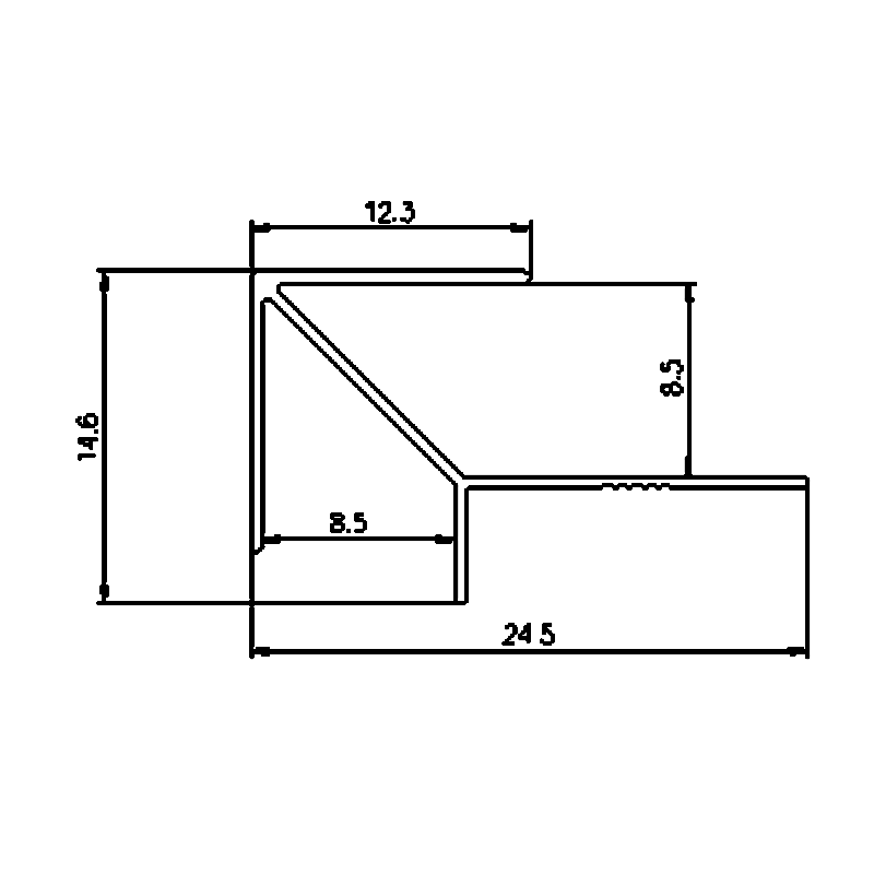 8.5MM Arrow Outside Corner Trim