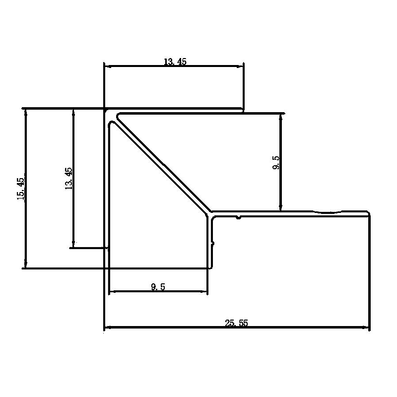 9.5MM Arrow Outside Corner Trim