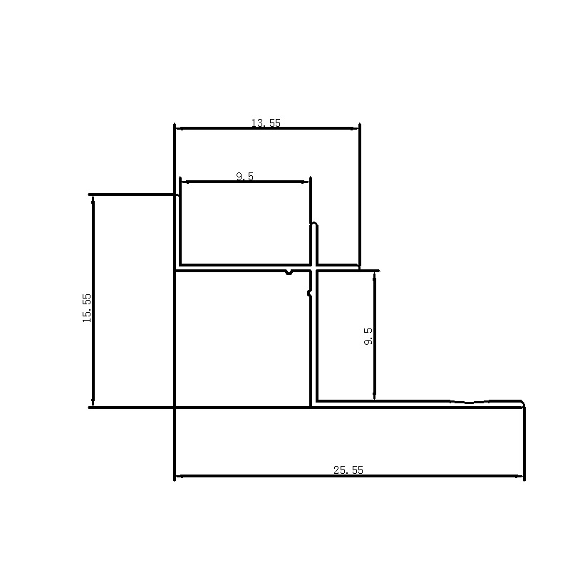 9.5MM Wall Panel Flanged Inside Corner Trim