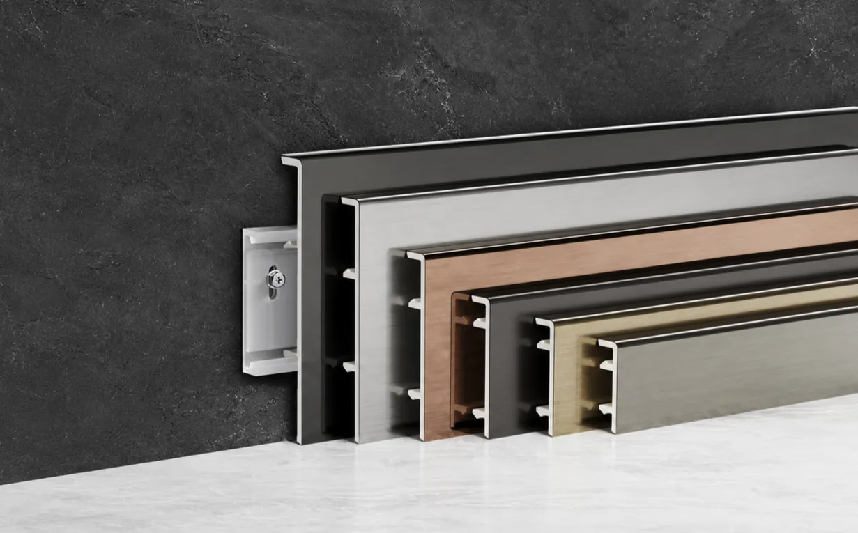 Modern baseboard height selection based on room proportions and wall protection needs