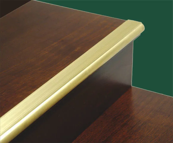 Brass metal stair nosing for premium architectural finishes