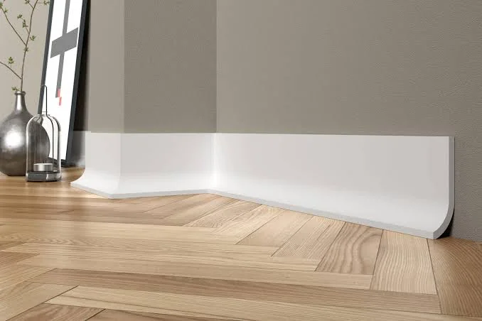 Comparing plastic skirting board profiles before selection