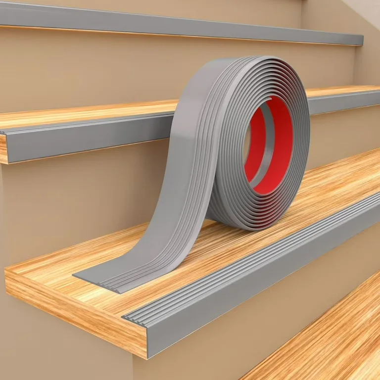 Vinyl stair nosing prepared for cutting and installation