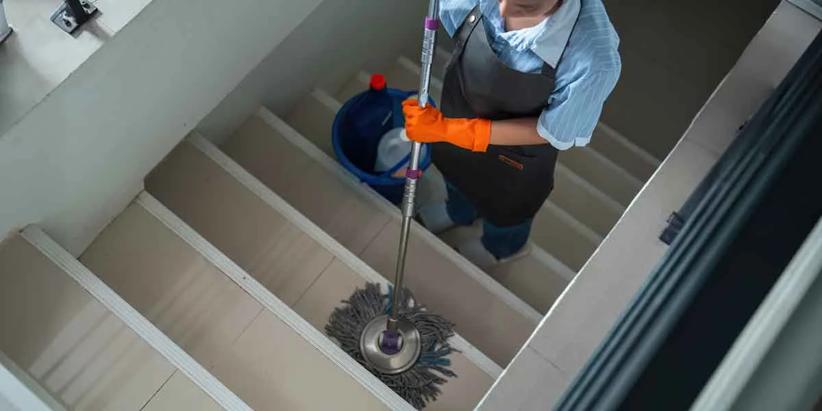 Inspecting metal stair nosing for maintenance and replacement
