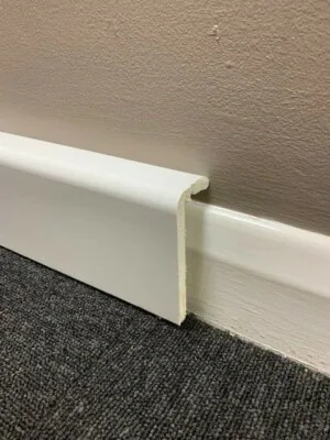 Water-resistant PVC skirting cover profile