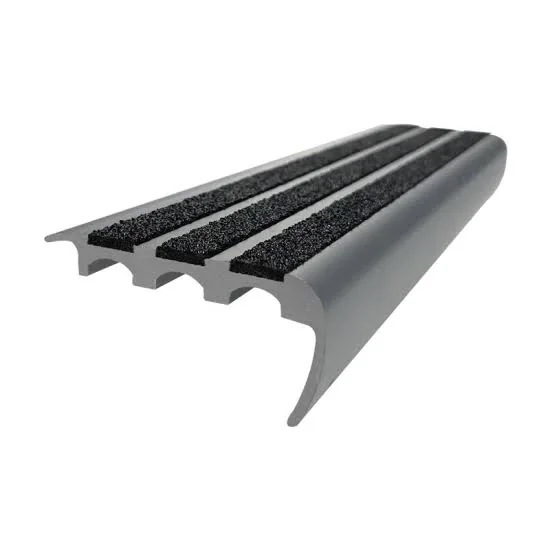 Metal stair nosing profile with a replaceable anti-slip insert