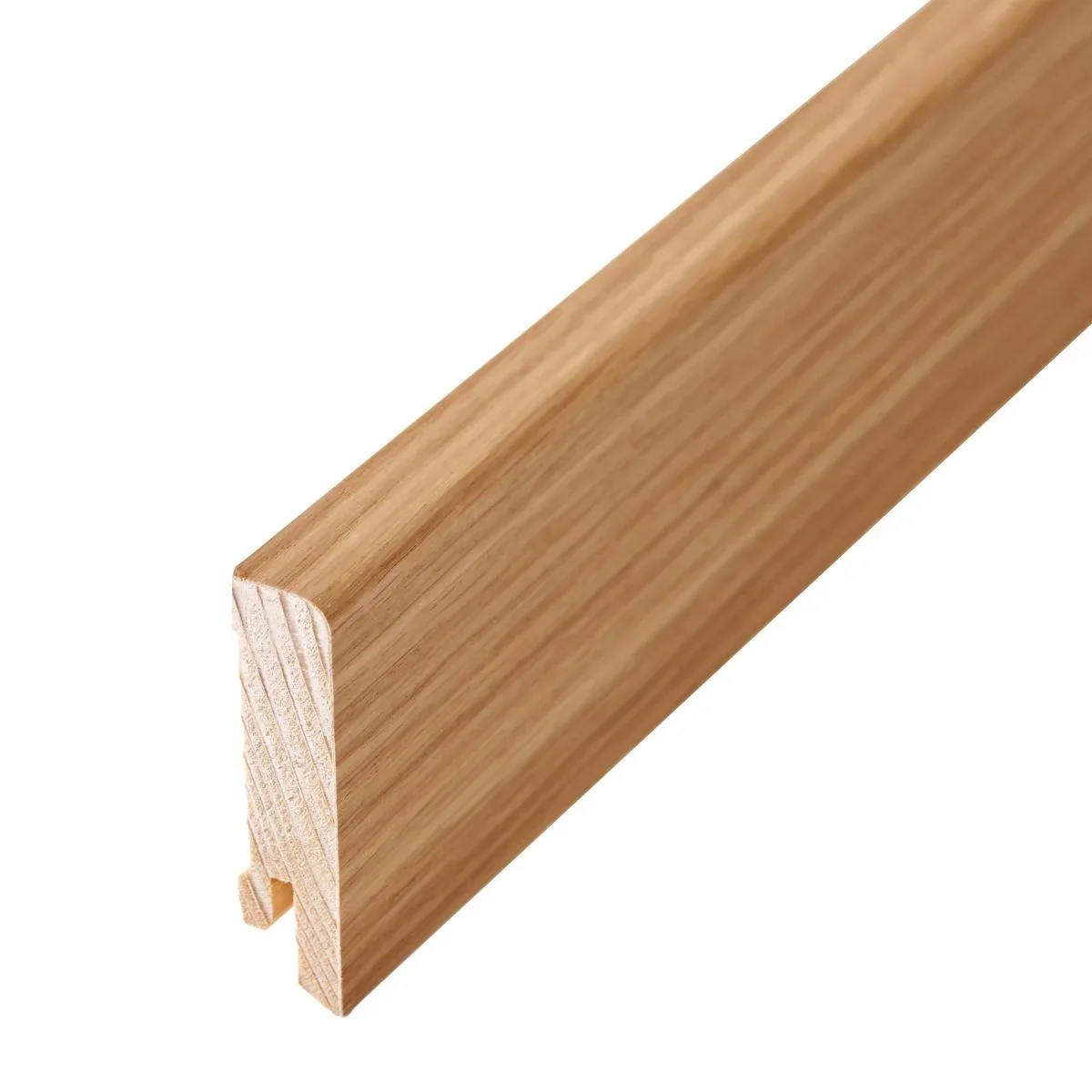 Solid wood skirting board with natural grain