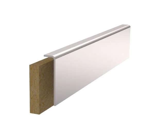 Stainless steel skirting cover for a high-traffic interior