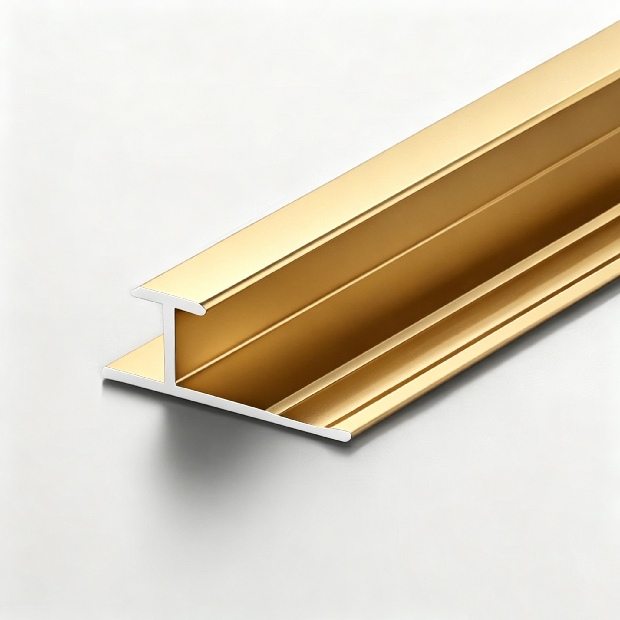 H-shaped divider trim between wall panels