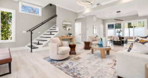 Modern baseboard styles in a contemporary interior