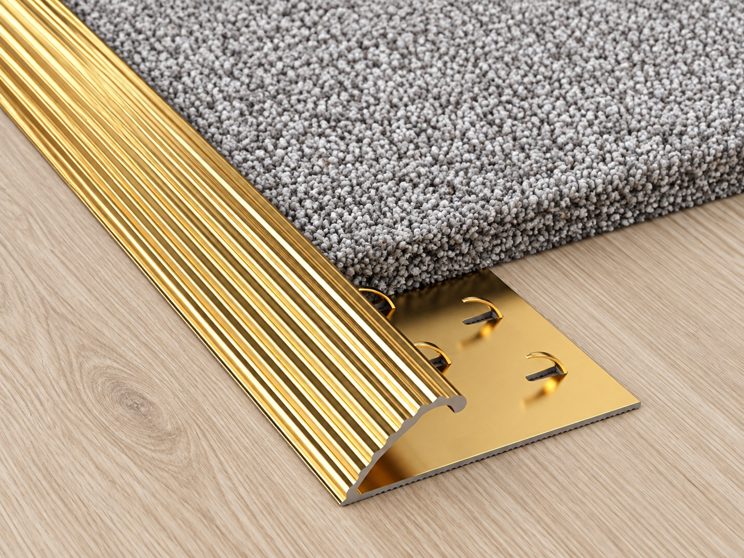 Single-edge carpet trim finishing one carpet boundary