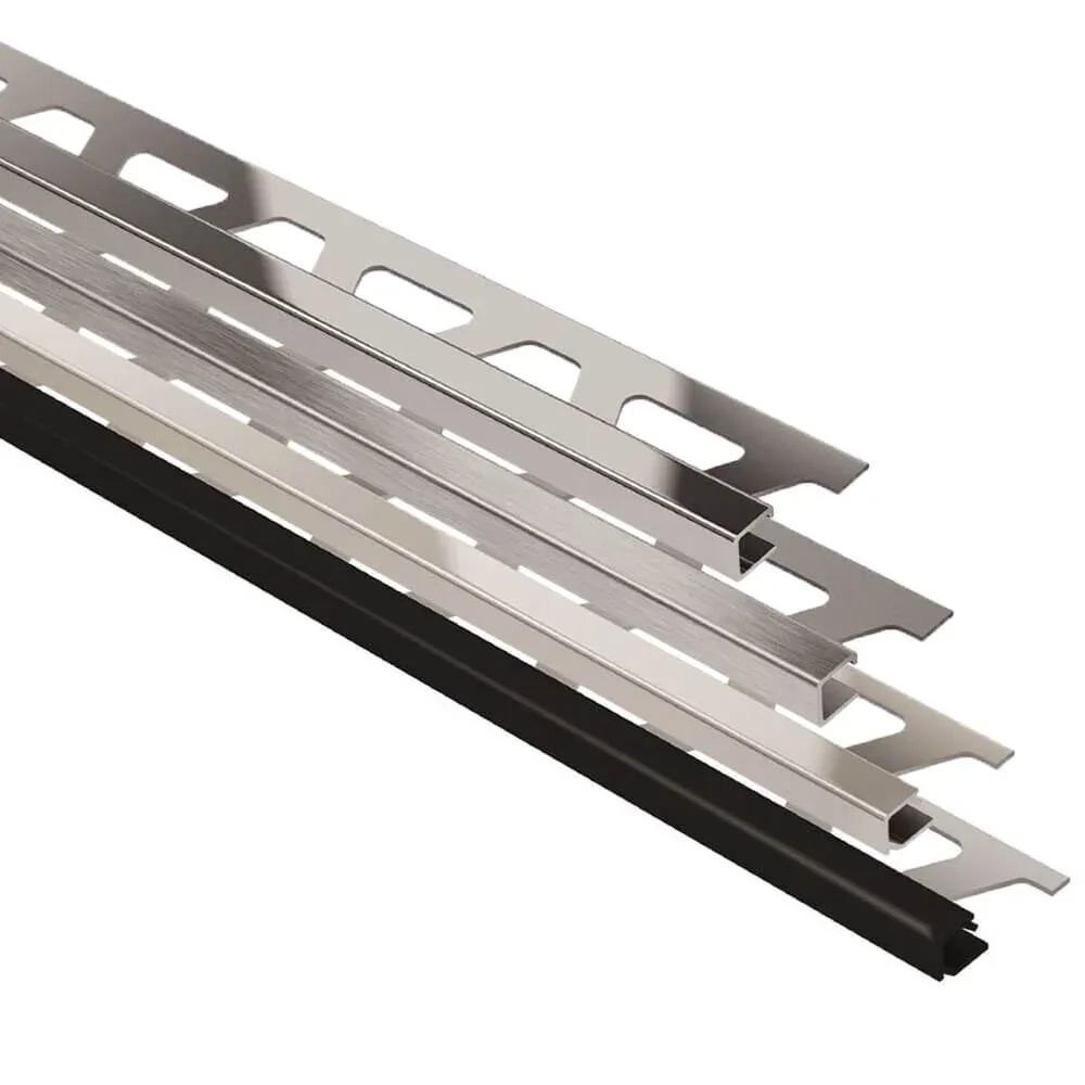 Square edge backsplash tile trim profile